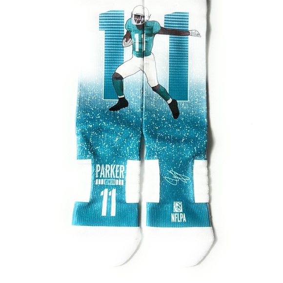 NFL Miami Dolphins Devante Parker Socks- M/L - Picture 4 of 8